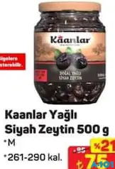 KAANLAR YAĞLI SİYAH ZEYTİN 500 G